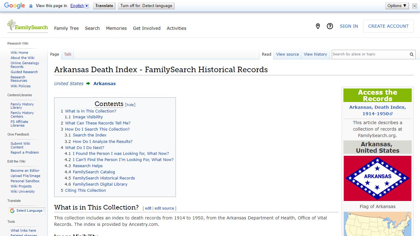 Arkansas Death Index - FamilySearch Historical Records