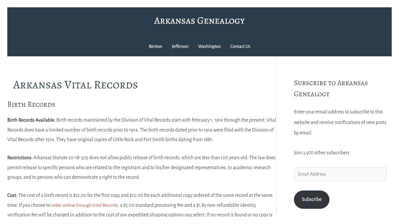 Arkansas Vital Records – Arkansas Genealogy